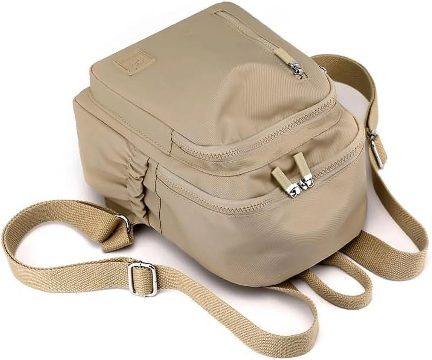 Mini Backpack for Women Light Weight Small Waterproof Backpack Purses Small Casual Daily Travel Shoulder Bag (Apricot Color)