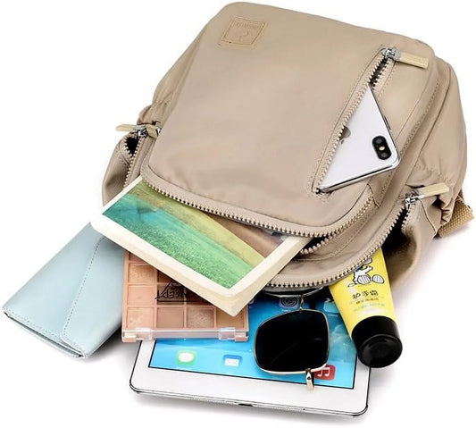 Mini Backpack for Women Light Weight Small Waterproof Backpack Purses Small Casual Daily Travel Shoulder Bag (Apricot Color)