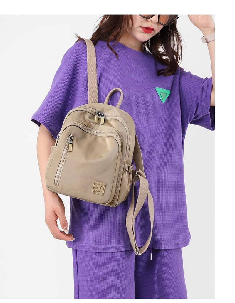 Mini Backpack for Women Light Weight Small Waterproof Backpack Purses Small Casual Daily Travel Shoulder Bag (Apricot Color)